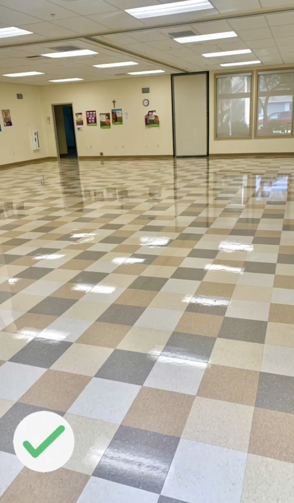 Immaculate vinyl floor after professional floor cleaning vinyl techniques