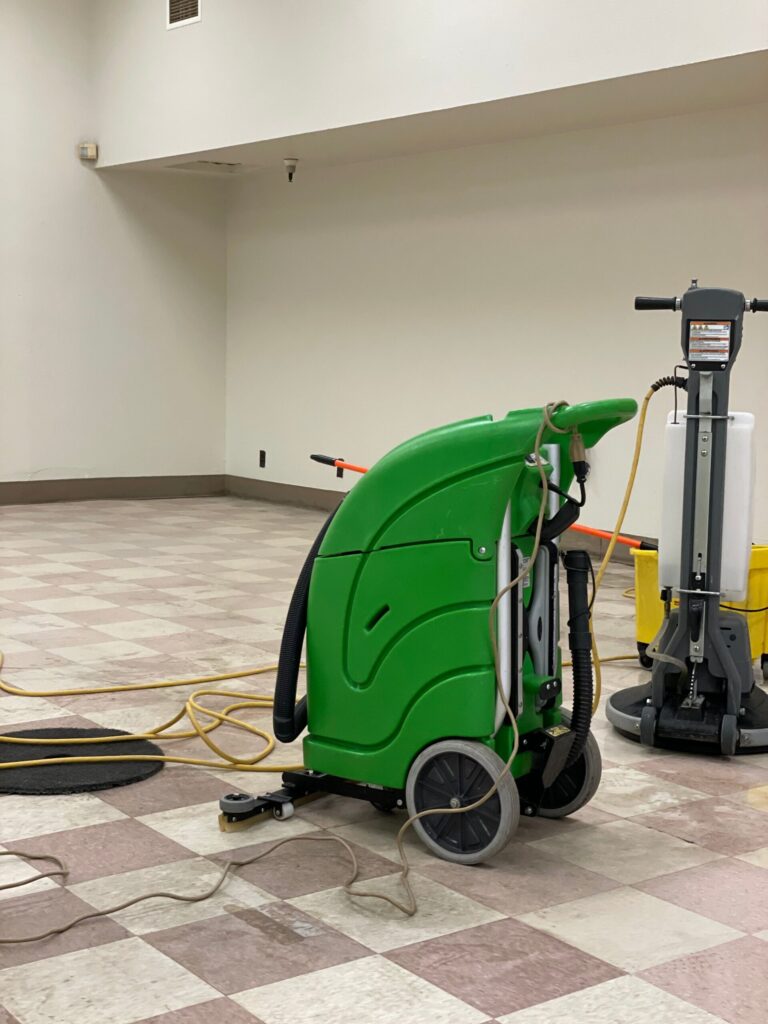 Sparkling clean floor after professional cleaning