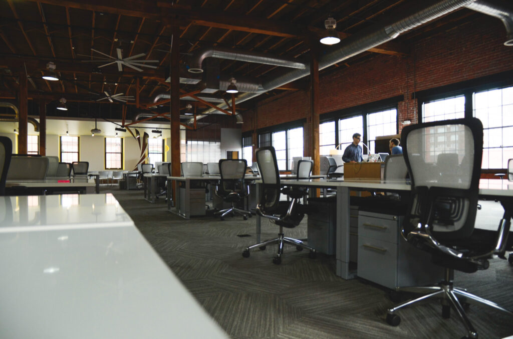 Spotless workspace showcasing A & G's cleaning service office expertise.